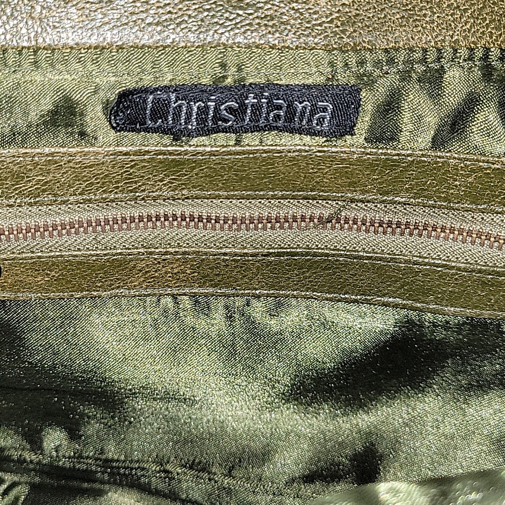 Christina Beaded Olive Green Embellished Shoulder Bag - Picture 14 of 14